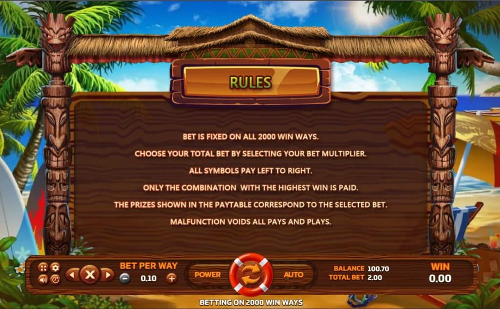 กฎของเกมสล็อต Beach Life ค่าย Joker Gaming โดย เว็บซื้อหวยออนไลน์ DINGDONG888