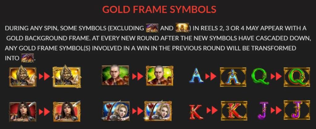 Gold Frame Symbols เกมสล็อต Immortals ค่าย Joker Gaming